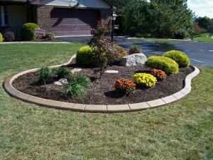Island Garden bed with the Decorative Edge curbing.